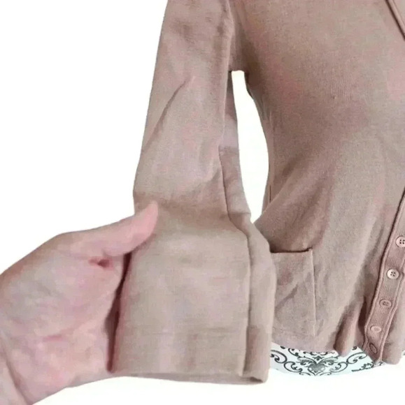 Ports International Cardigan Pure Virgin Wool Pink Button Down Vintage Women's M - Picture 6 of 10